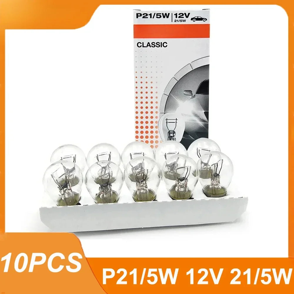 OSRAM 7528 P21/5W Halogen Bulbs 10-Pack | BAY15d 12V Dual Filament