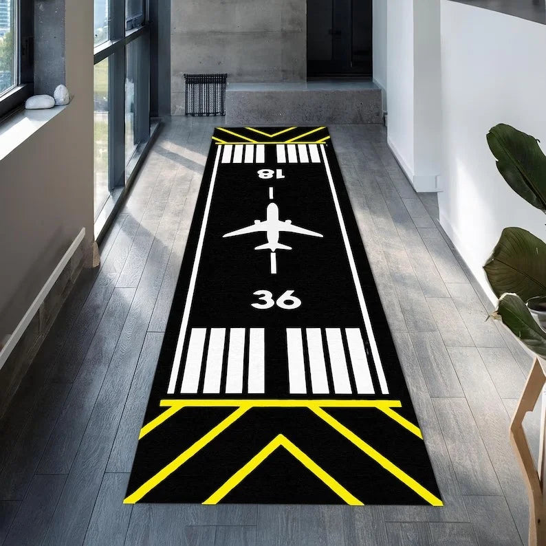 Aviation Airport Runway Floor Mat – Anti-Slip Polyester Rug