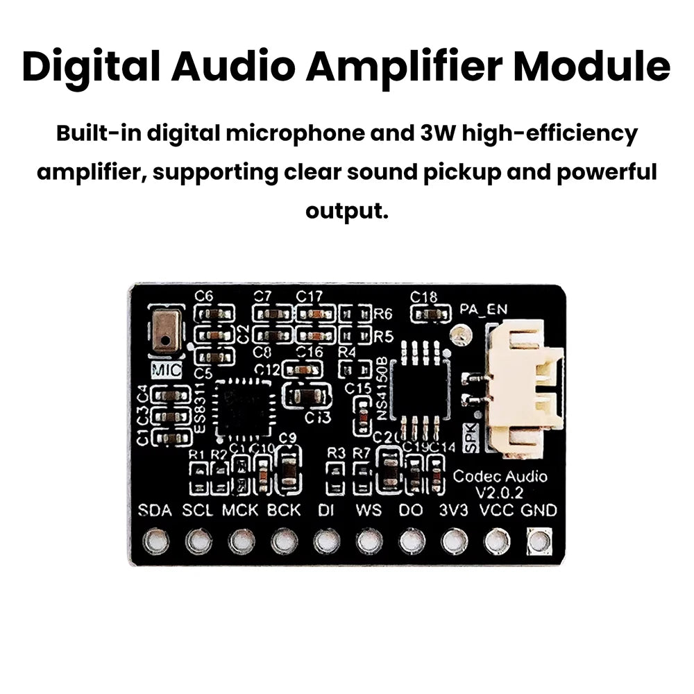 ES8311 NS4150B Audio Amplifier Microphone Module for ESP32