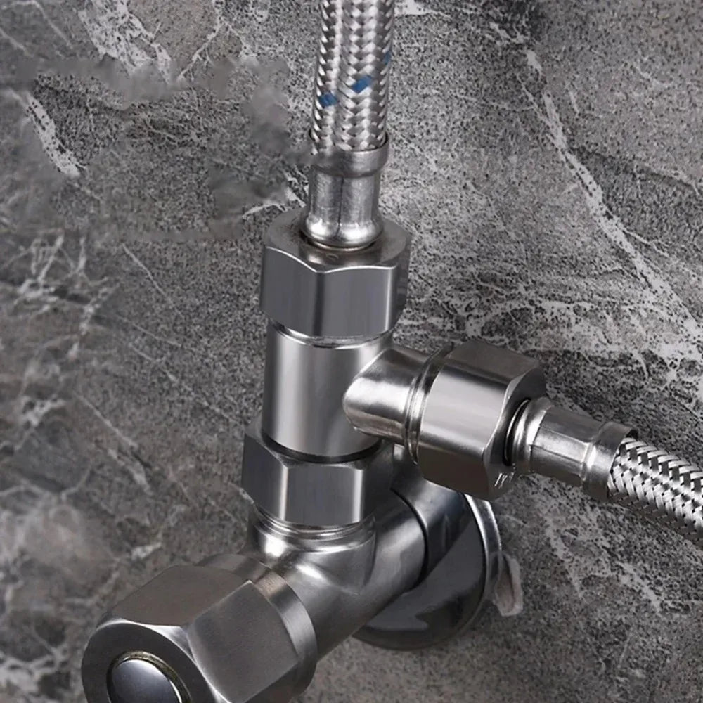 G1/2 Stainless Steel T-Valve Diverter Adapter | Bidet Shower