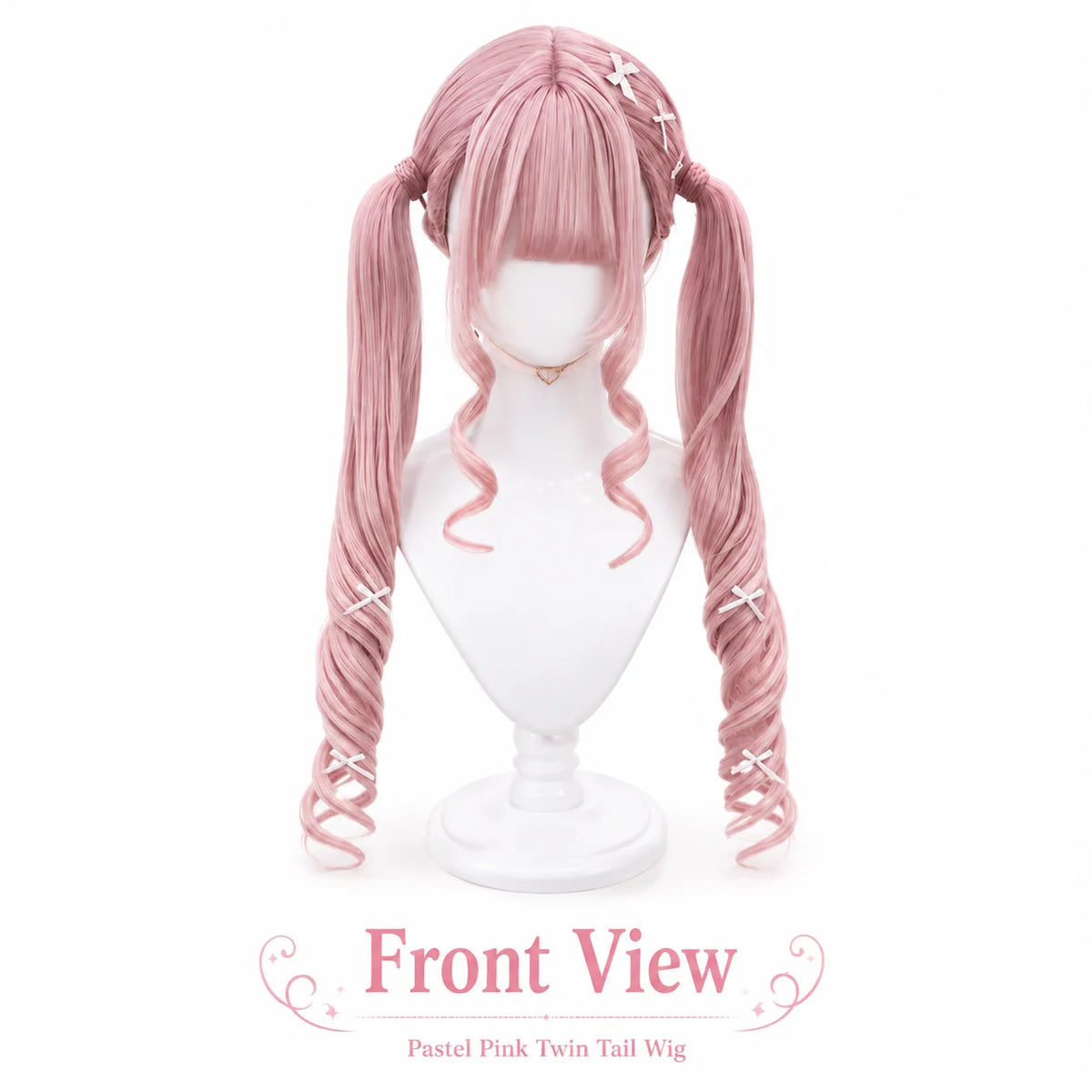 Light Pink Double Ponytail Curly Wig – Sweet Lolita Cosplay