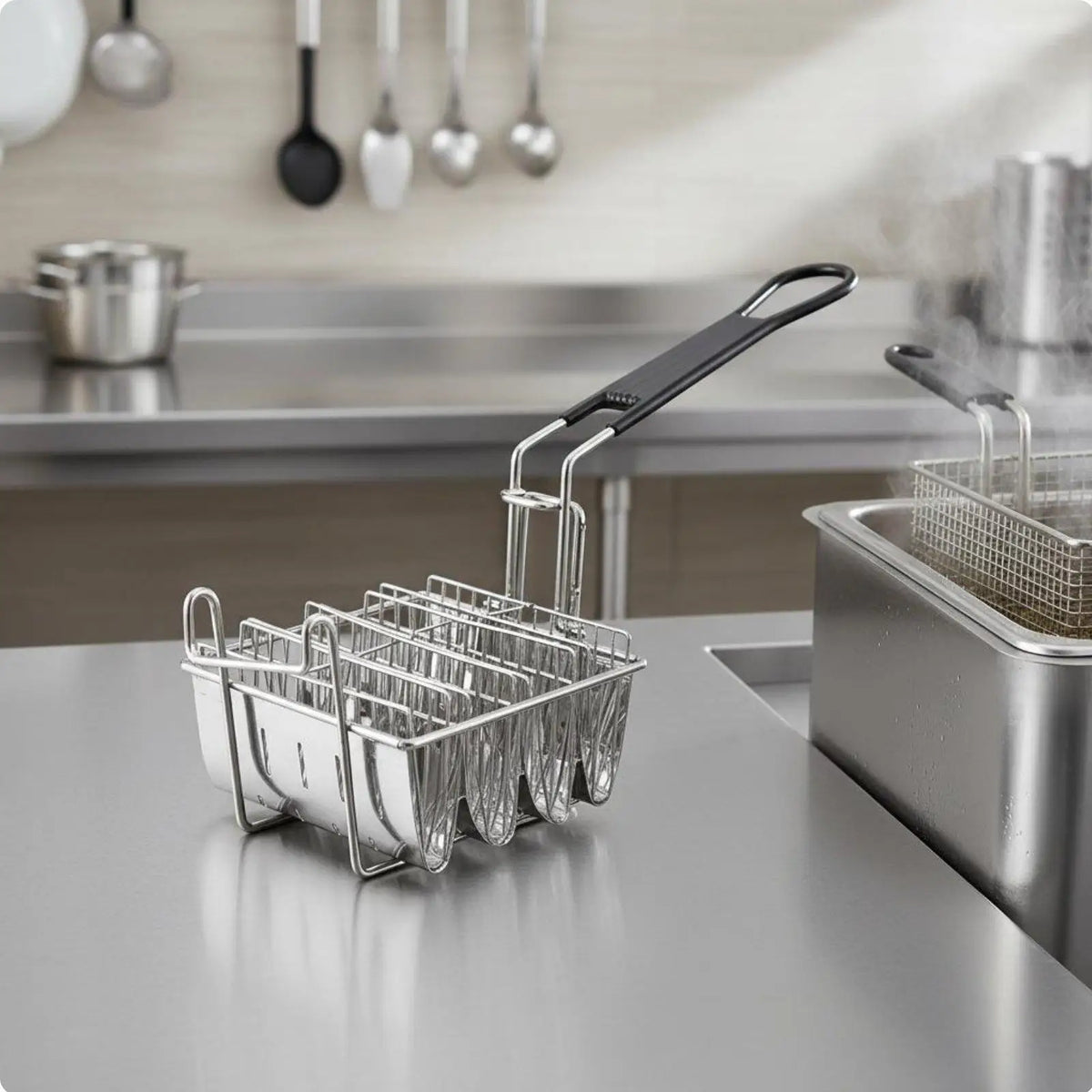 Stainless Steel Taco Holder Deep Fryer Basket | Restaurant Use