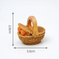 Mini Rattan Basket – 1:12 Dollhouse & Miniature Craft Decor