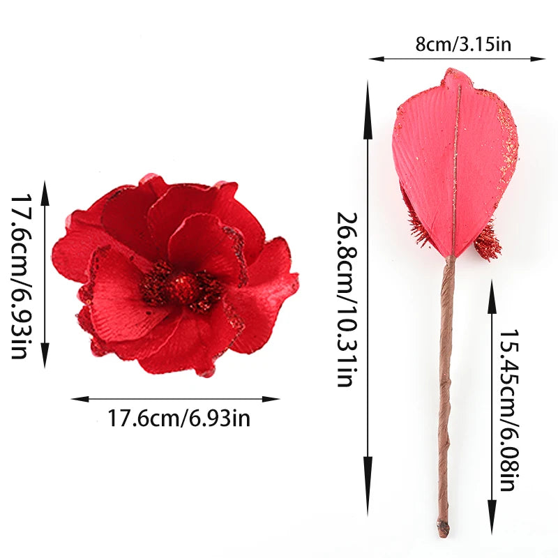 Christmas Decorative Flower Stem – Festive Floral Accent Décor