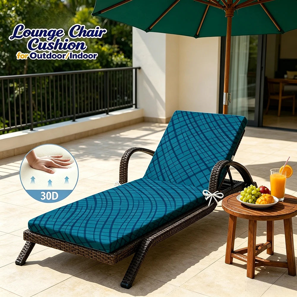 30D Foam Striped Lounge Chair Cushion – Indoor & Outdoor