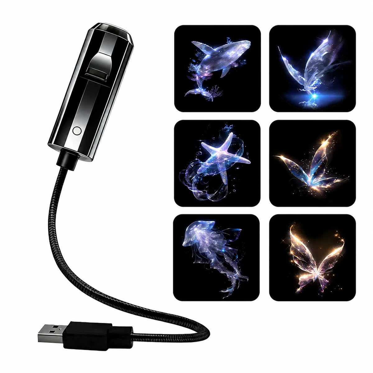 USB LED Star Projector Night Light – Bendable Ambient Lamp