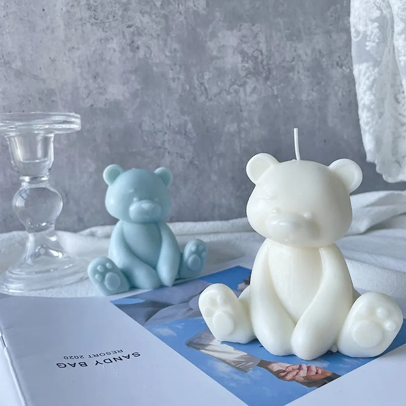 3D Bear Silicone Mold – Candle, Soap & Resin DIY Craft