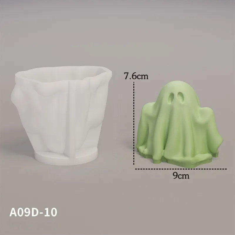 3D Halloween Silicone Molds – Ghost, Pumpkin & Skull DIY Set