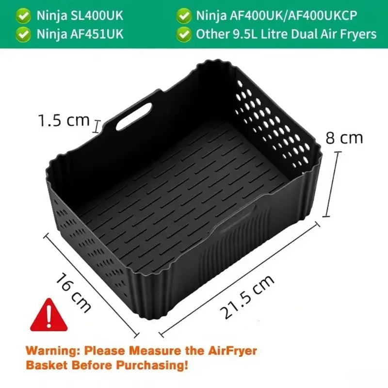 Silicone Air Fryer Liner for Ninja SL400 SL401 – Reusable