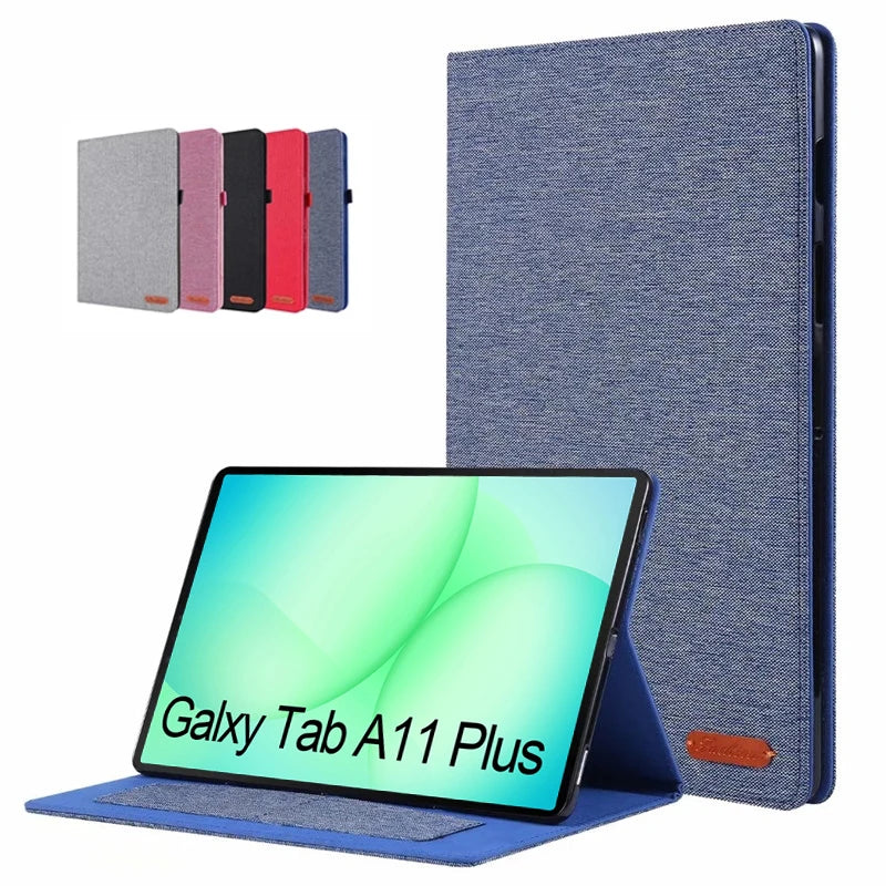 Samsung Galaxy Tab A11 Plus 11" Soft Fabric Flip Stand Case