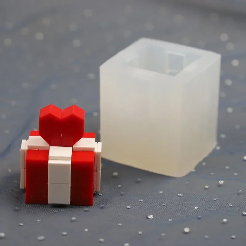 3D Love Gift Box Silicone Mould – DIY Candle Resin Soap Mold