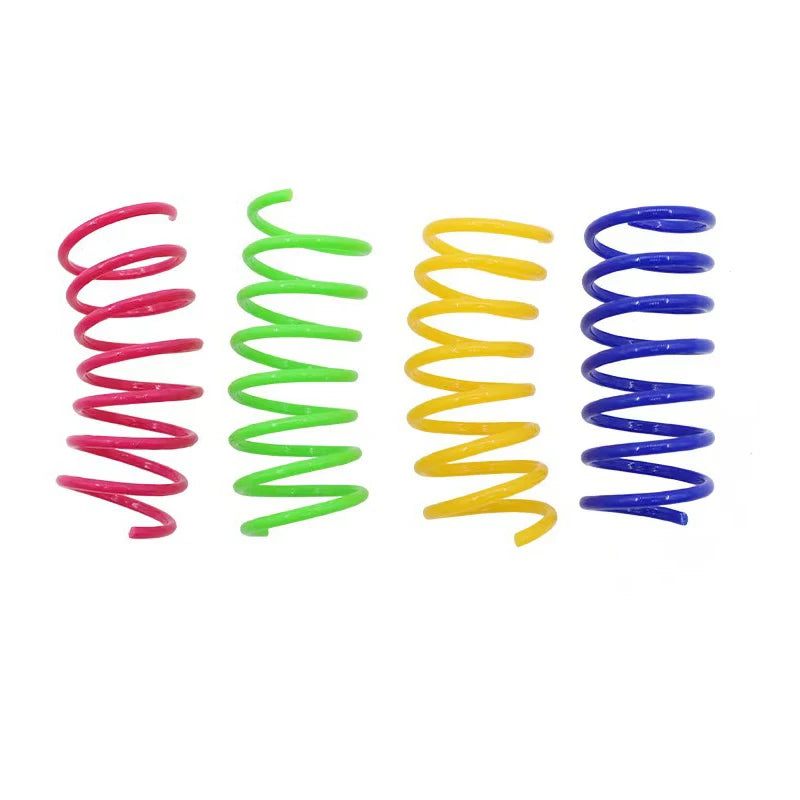 Colorful Coil Spring Cat Toys – Durable Interactive Pet Toy