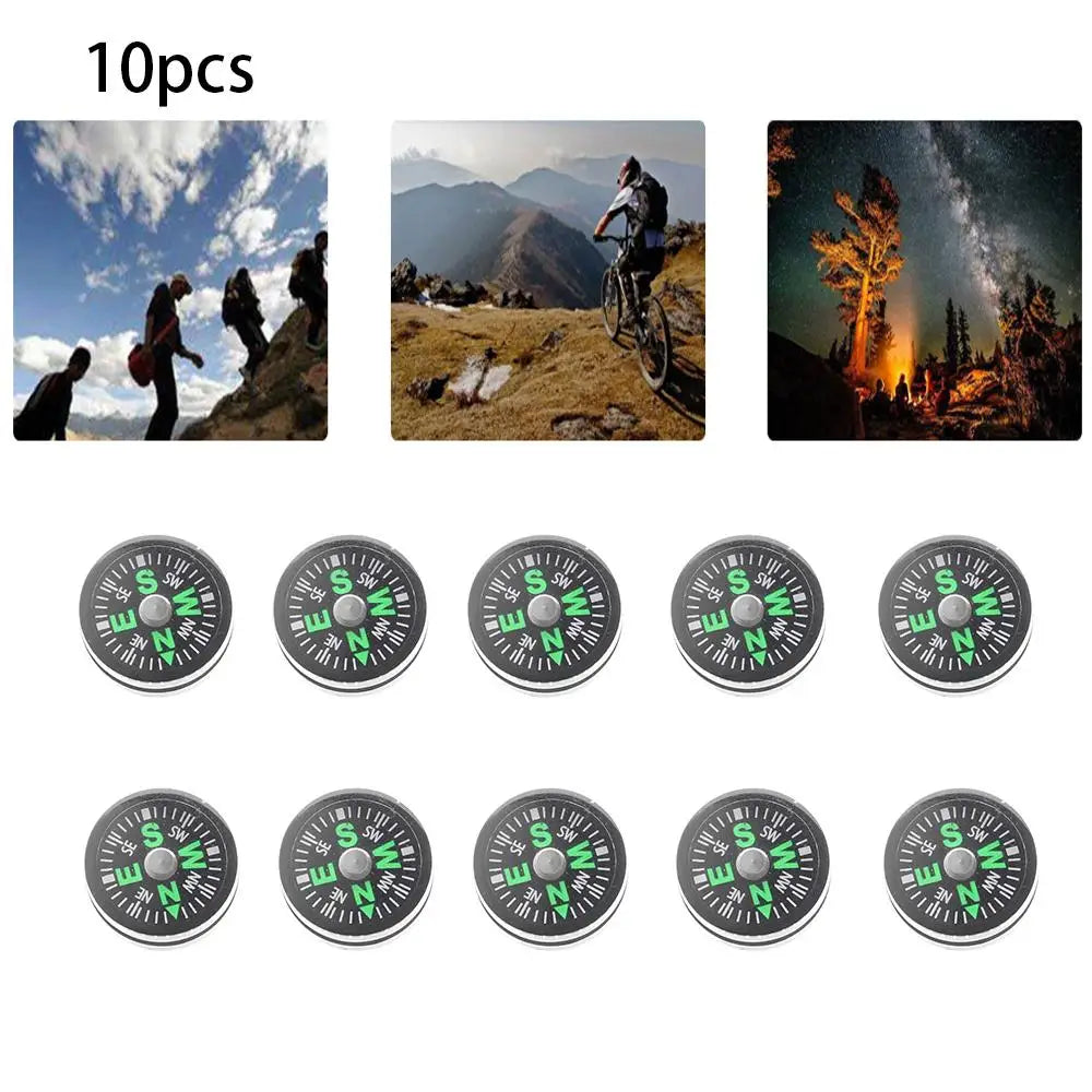 10-Pack Mini Navigation Compasses – Camping & Hiking Tool