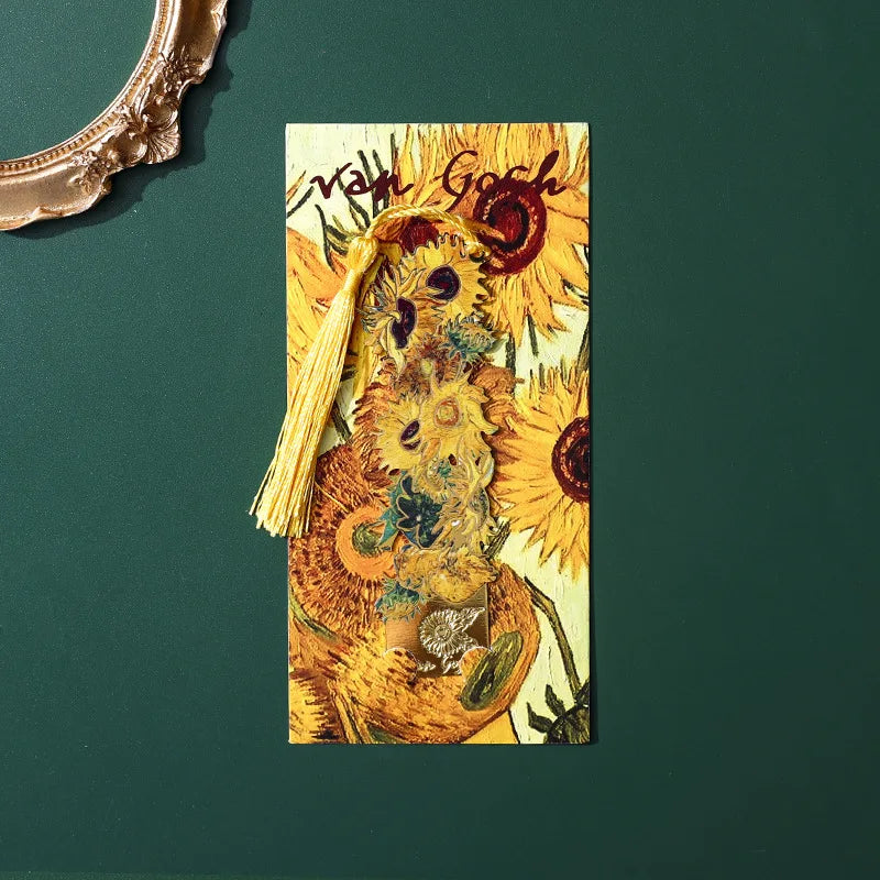 Vintage Hollowed Metal Bookmark | Oil Painting Book Clip