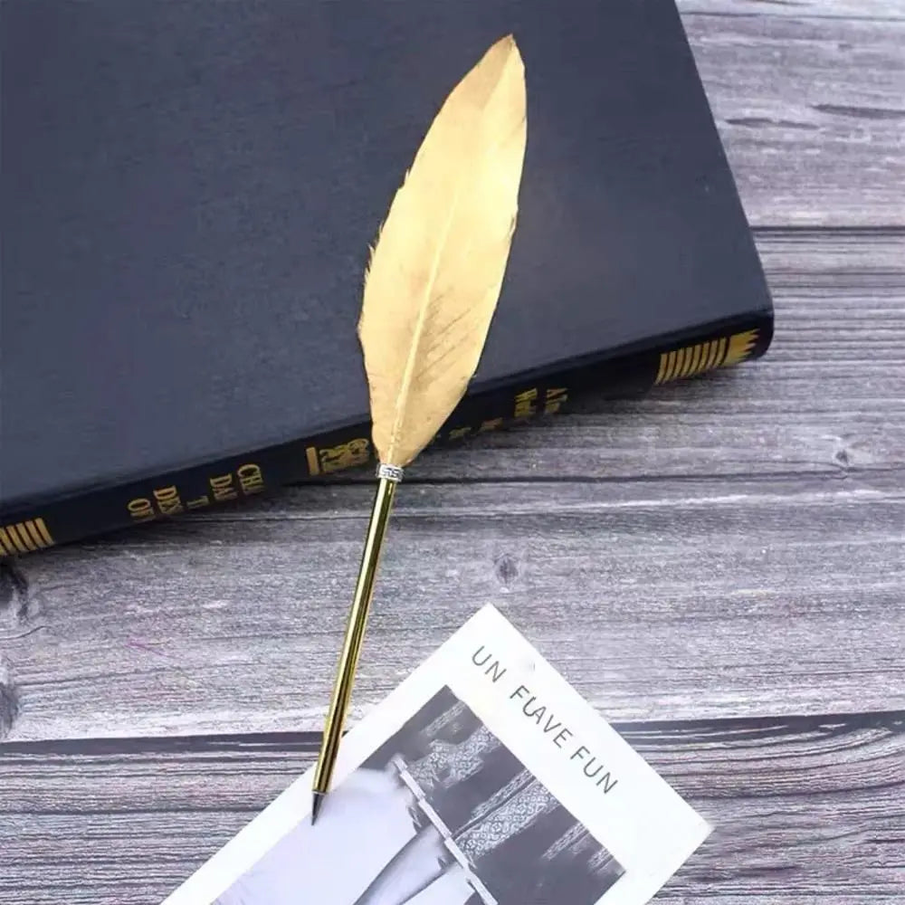 Black Feather Ballpoint Pen – Novelty Signature Writing Pen