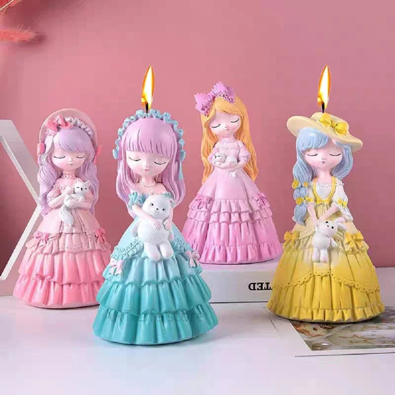 3D Princess Silicone Mold – DIY Candle, Resin & Plaster Casting