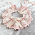 Lolita Style Pet Bib – Lace & Pearl Collar for Cats & Dogs