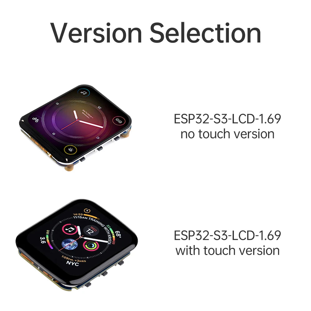 ESP32-S3 1.69" LCD Dev Board | Wi-Fi Bluetooth Type-C