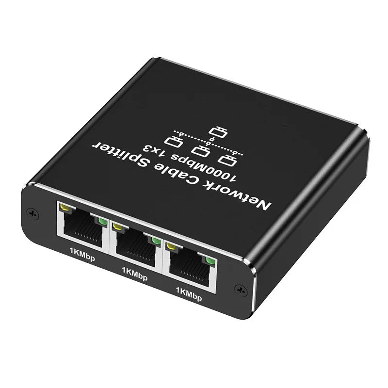 OULLX RJ45 Gigabit Ethernet Switch Hub 1 In 2/3 Out LAN