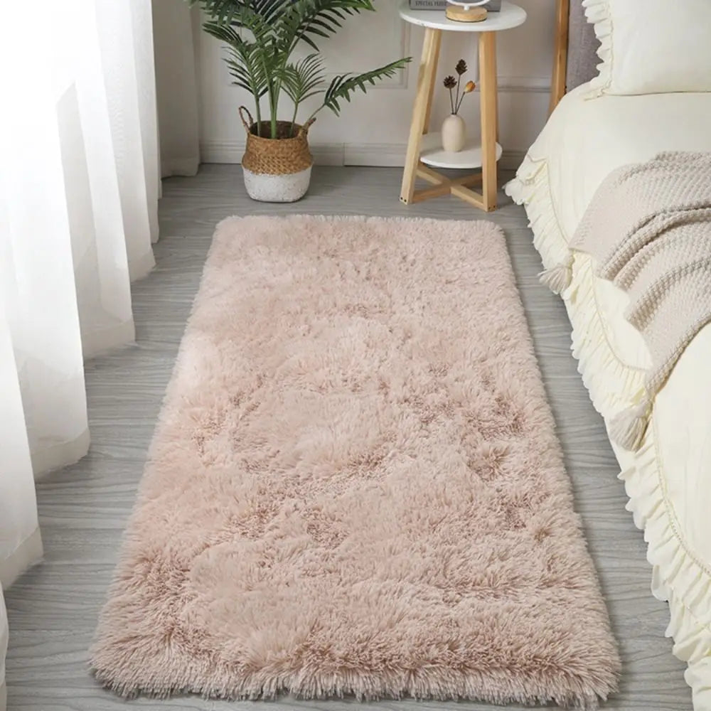 Fluffy Kids Bedroom Rug – Soft Imitation Wool Floor Mat