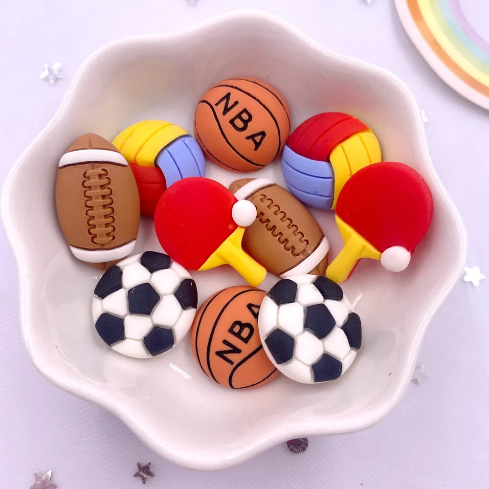 10PCS Resin Sports Flatback Figurines – Scrapbook DIY Crafts