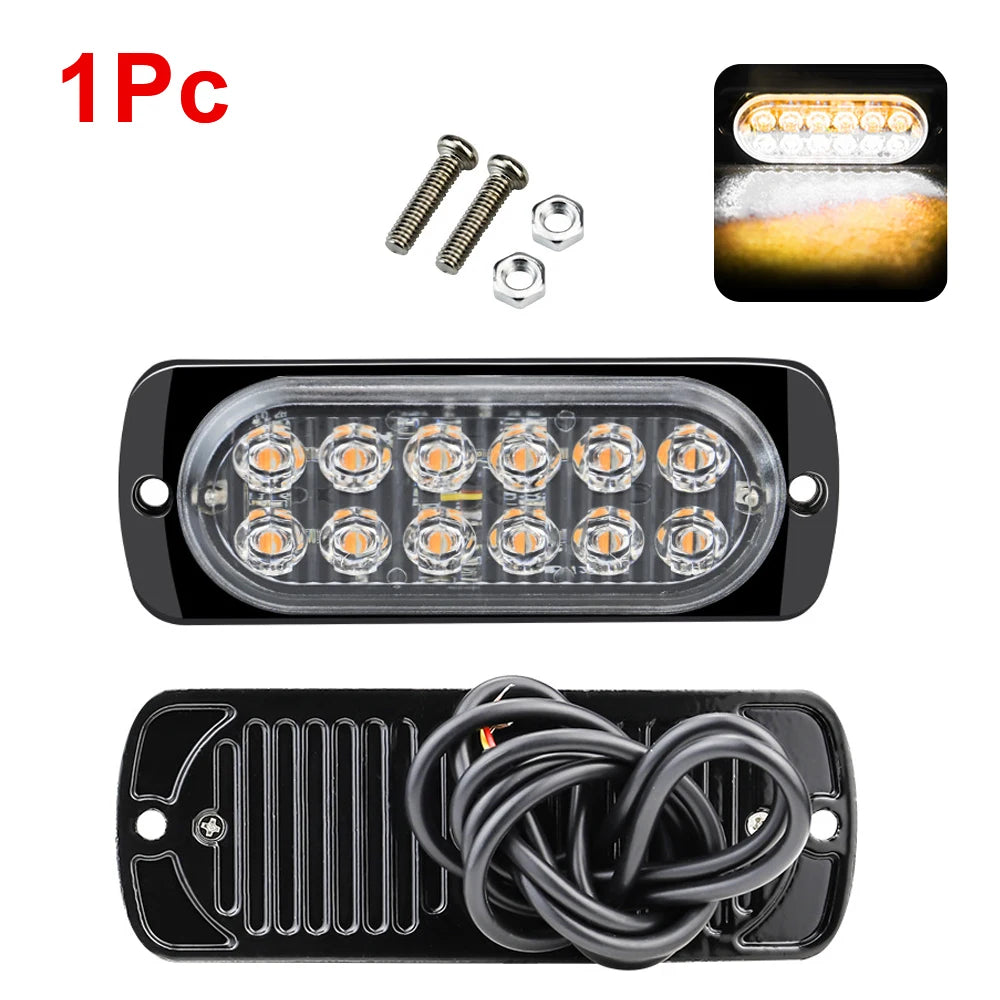 12/24V LED Strobe Beacon Light – Truck, Trailer & Motorcycle