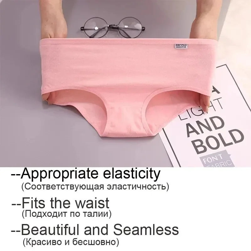7-Pack Women's Cotton Briefs – Plus Size Breathable Underwear