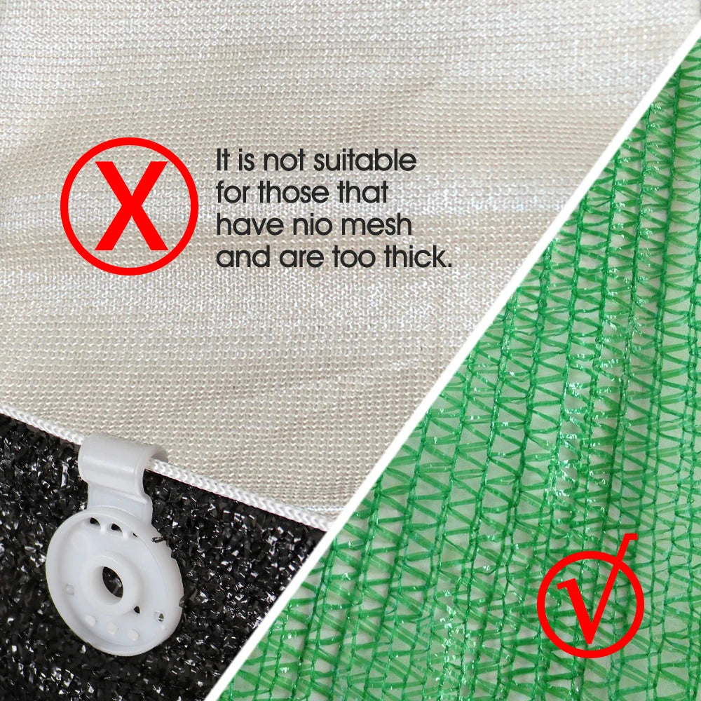 UV-Resistant Shade Cloth Round Clips – Garden Net Fixing Clips