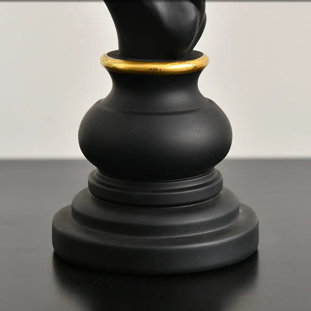 Resin Chess Piece Figurine – King, Queen & Knight Sculpture