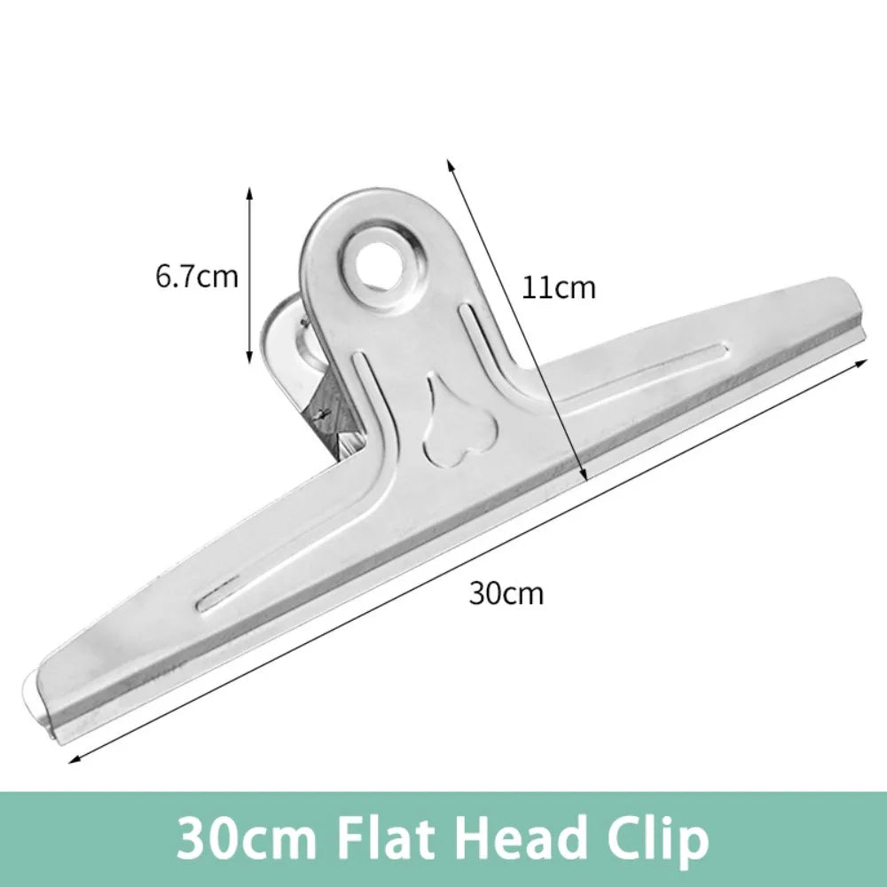 Stainless Steel Metal Binder Clips – Multi-Size Round/Flat/Mountain
