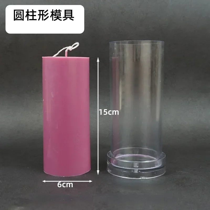 DIY Cylindrical Candle Mold – Acrylic Flat Top Pillar Mold