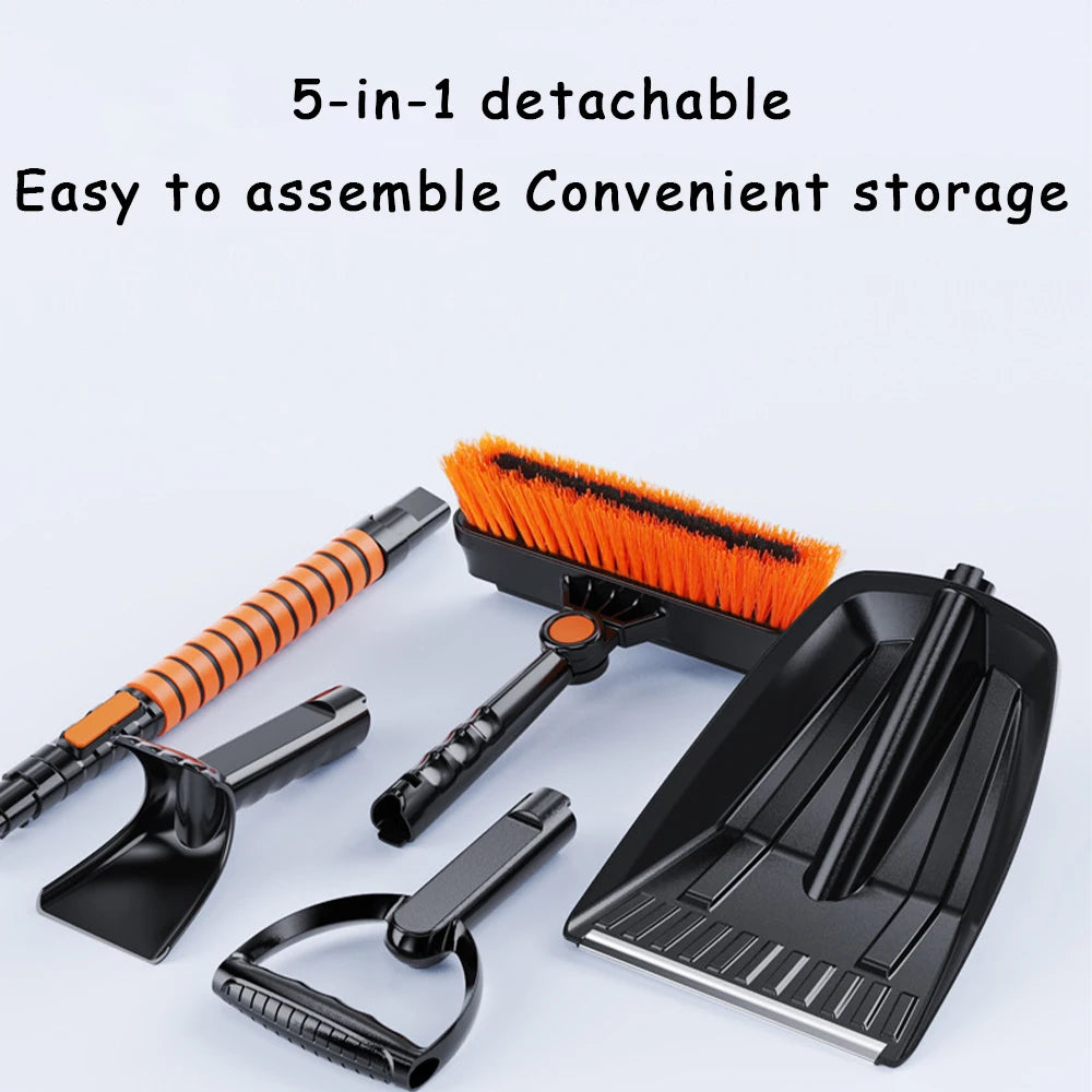 Retractable Car Ice Scraper & Snow Brush Shovel Combo