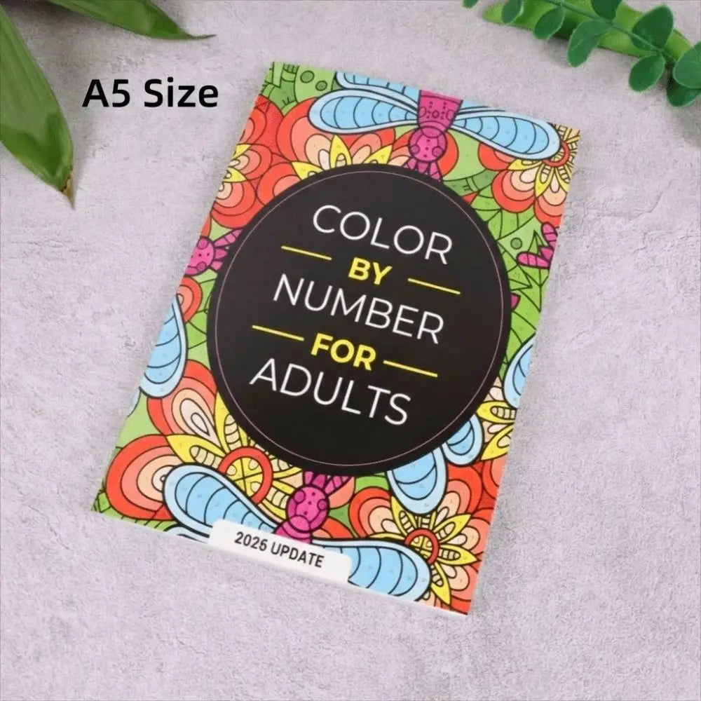 80-Page Color By Number Coloring Book for Adults – A5