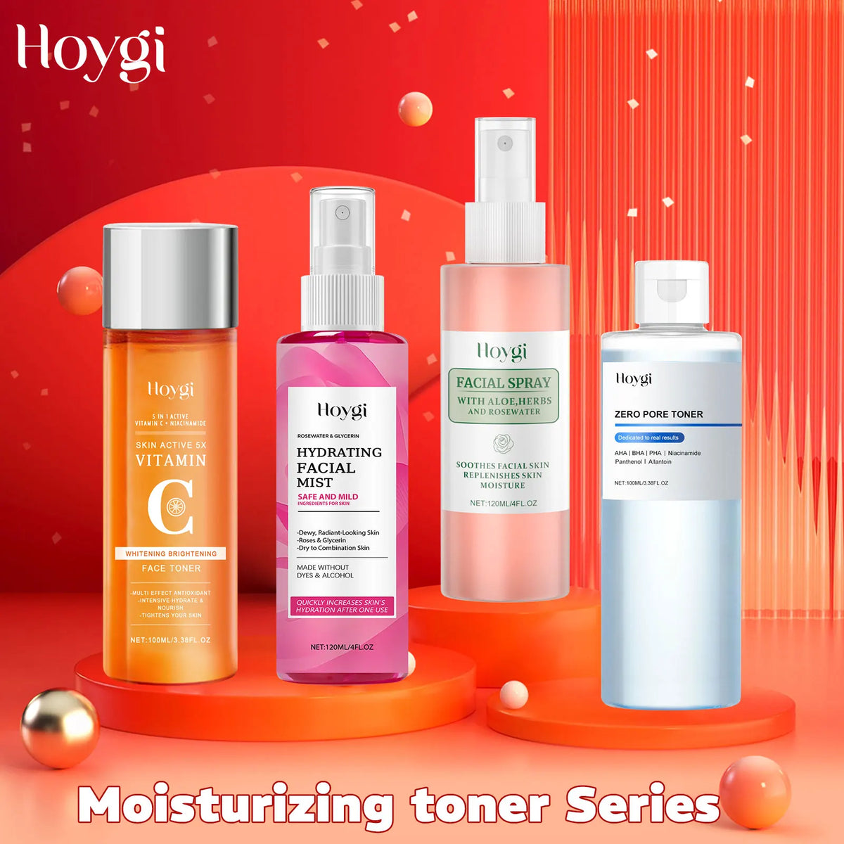 Hoygi Rose Toner Spray – Vitamin C Brightening Face Essence