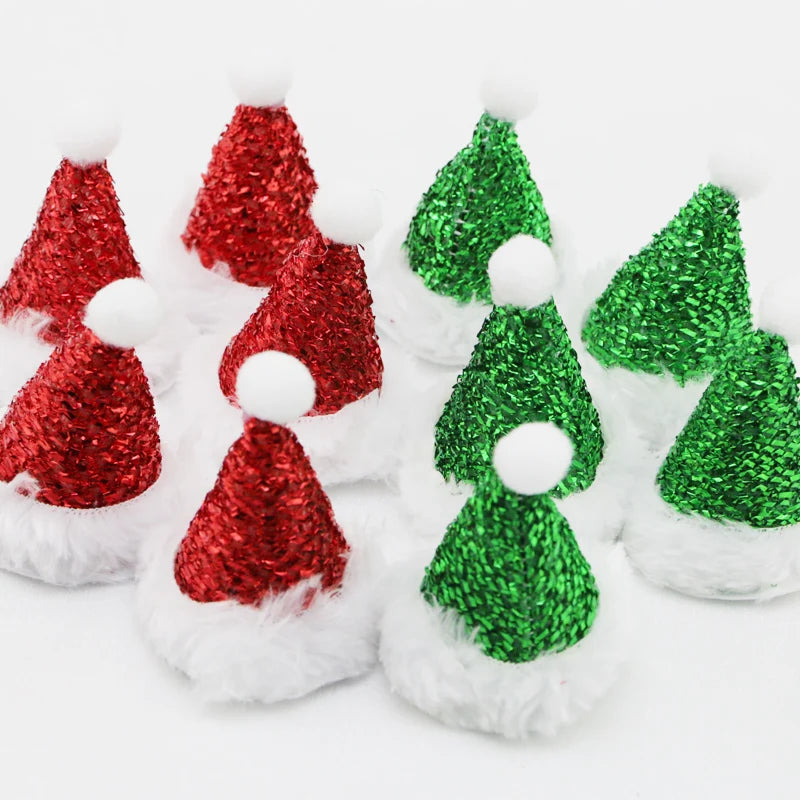 Mini Sequin Santa Hats 5-Pack – 6.5cm Christmas Décor