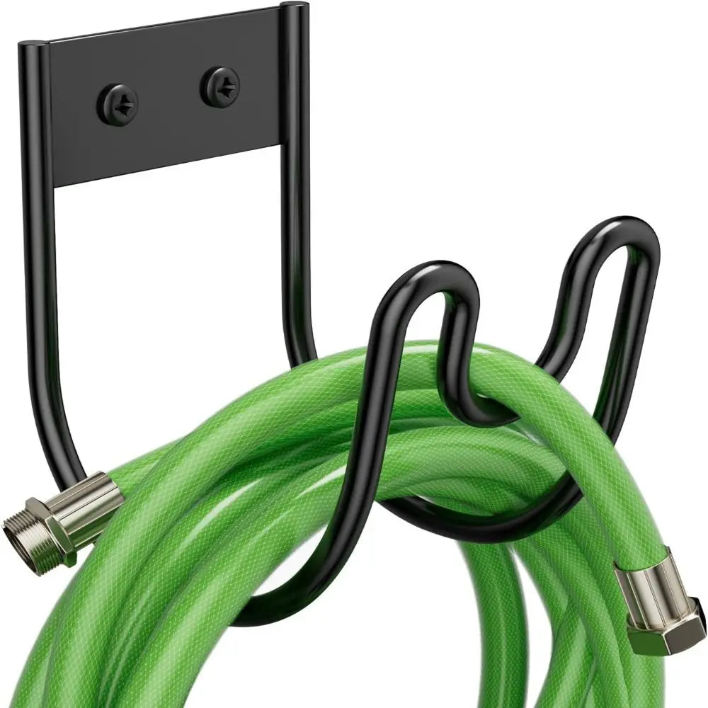 Wall-Mounted Iron Garden Hose Hanger – Rustproof Hook