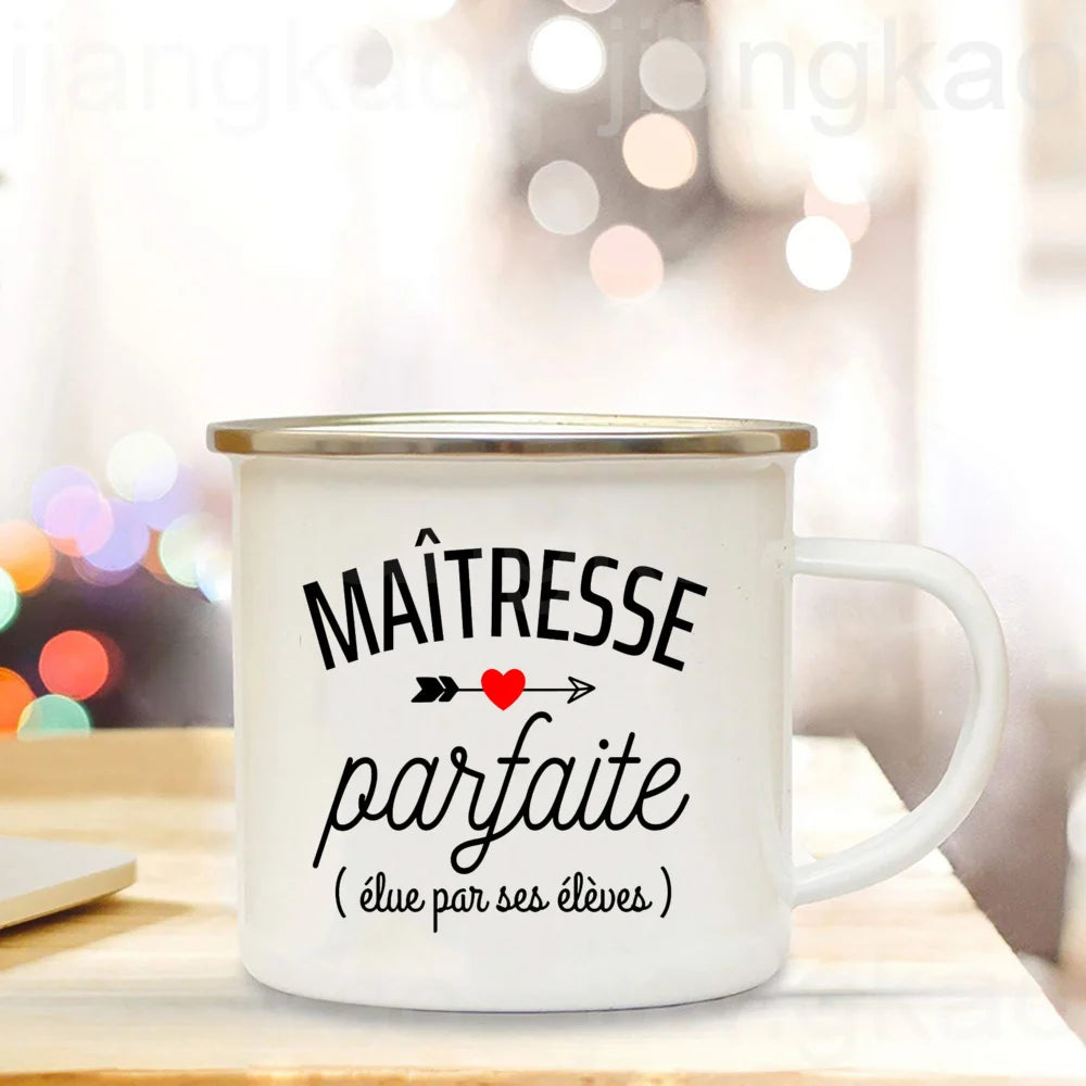 Thank You Teacher Enamel Mug – Teacher's Day Gift Cup