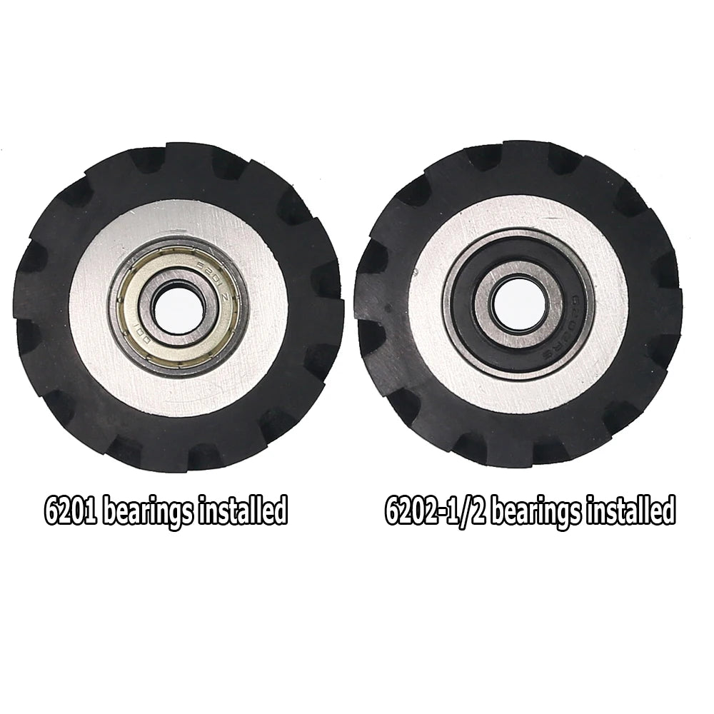 75x75mm Serrated Rubber Contact Wheel | Belt Grinder Part
