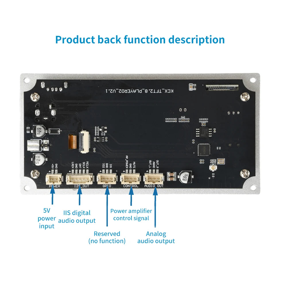 2.8" TFT Lossless Audio Decoder Board | Bluetooth 5.3 & I2S