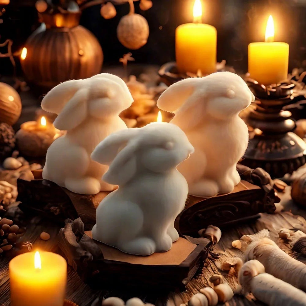 Couple Rabbit Silicone Mold – DIY Candle & Soap Making