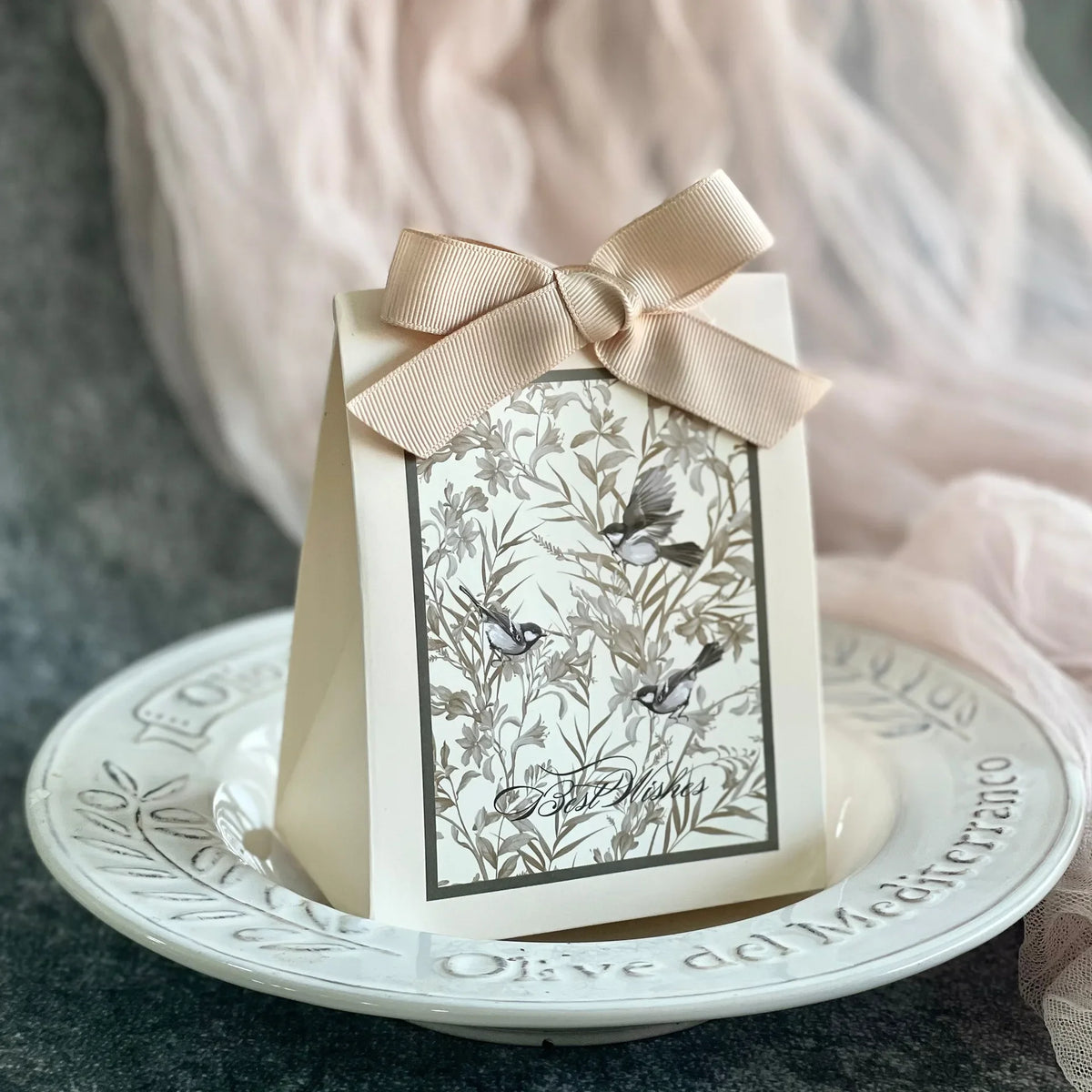 Floral Birds Forest Wedding Candy Gift Box | DIY Kraft Paper