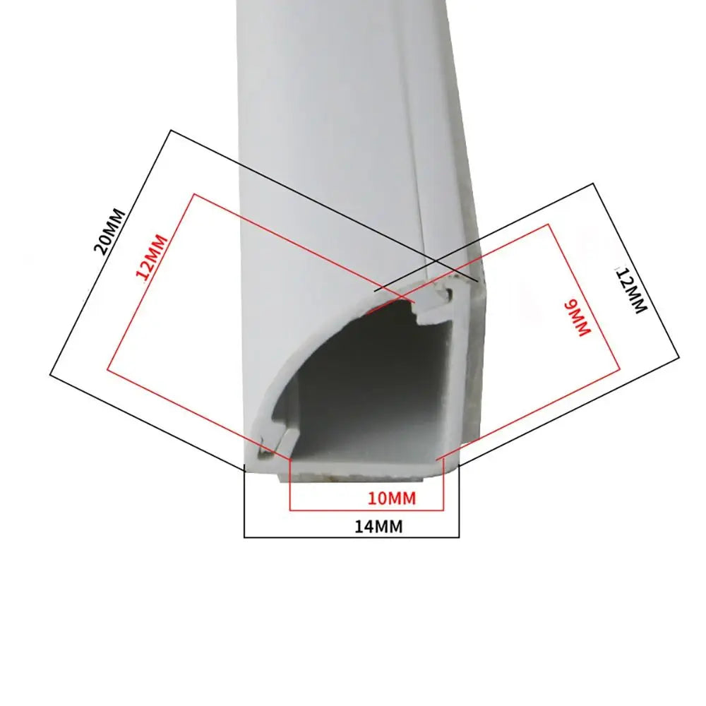 Self-Adhesive Triangle Floor Cord Cover – PVC Wire Protector