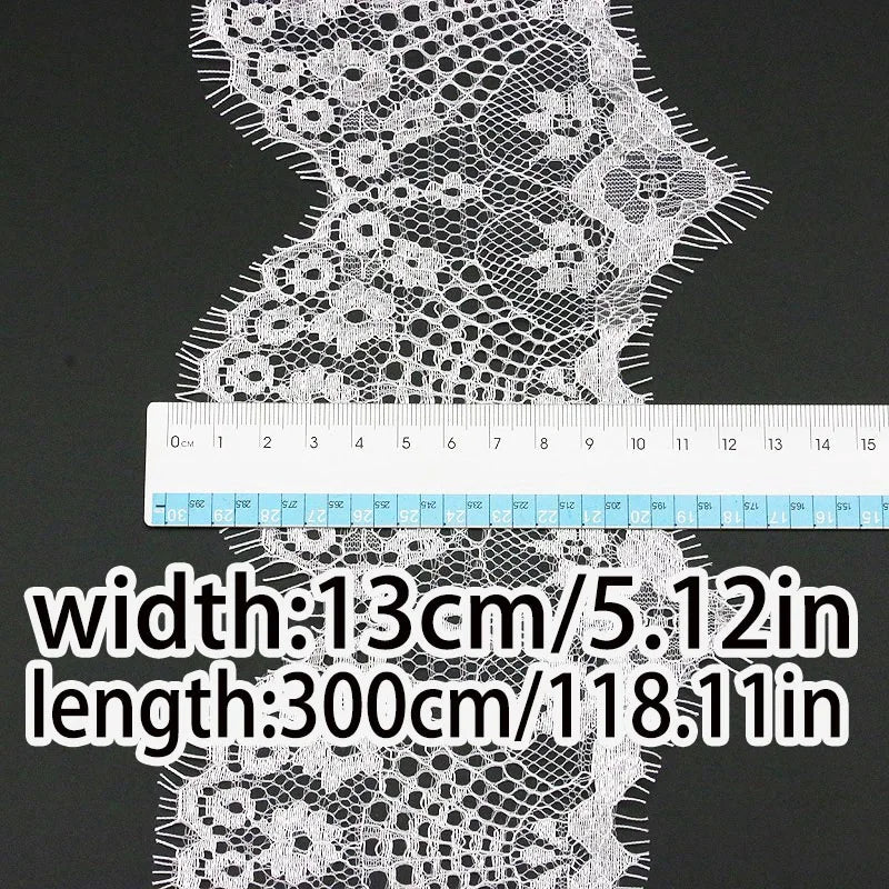3-Meter Jacquard Lace Ribbon 130mm Cotton Sewing Fabric
