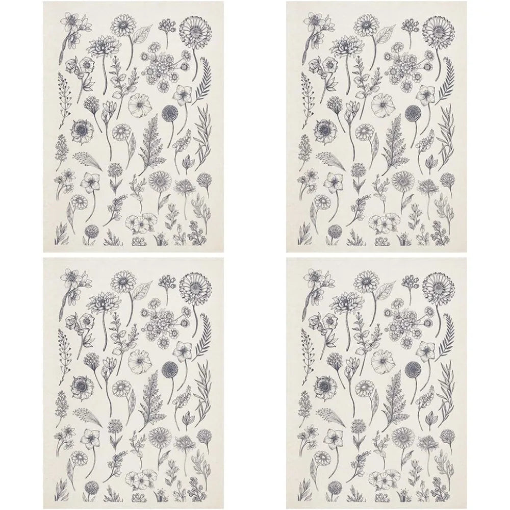 Sunflower Ceramic Underglaze Transfer Decals – 4 Sheets