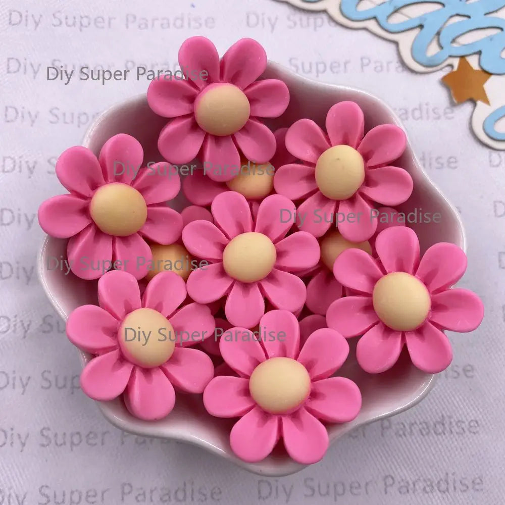 25mm Resin Kawaii Sunflower Flatback Figurines 10PCS – DIY Craft