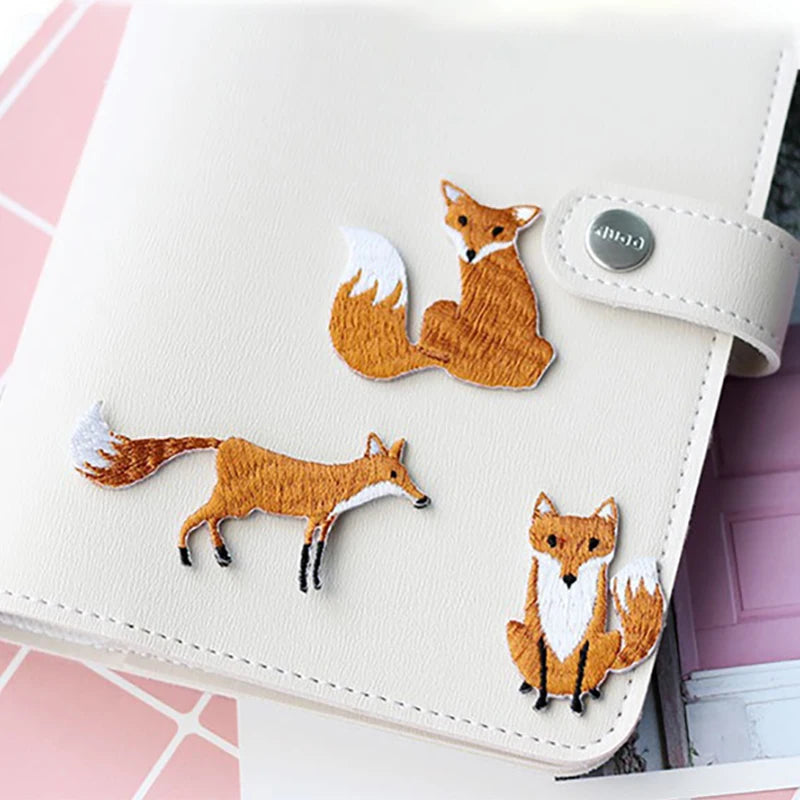 Fox Embroidery Iron-On Patch – DIY Applique for Clothing
