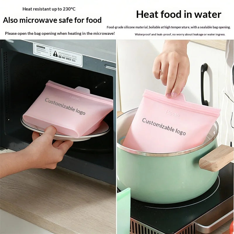 500ml Reusable Silicone Food Storage Bag – BPA-Free & Airtight