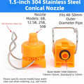 Clip-On Adjustable Fan Spray Atomizing Nozzle – Plastic