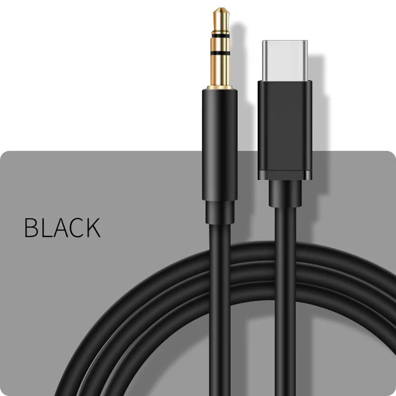 USB-C to 3.5mm AUX Audio Cable Converter | 1M Car & Phone