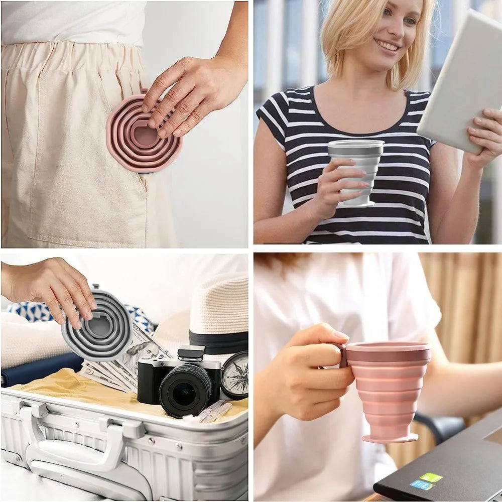 Foldable Silicone Travel Cup – Reusable Portable Camping Cup